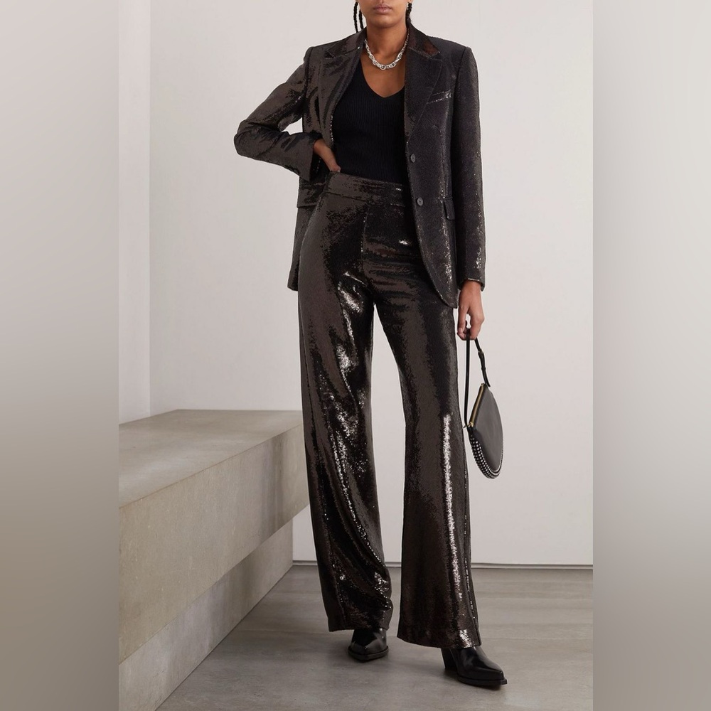 Golden Goose Gwenyth Black Sequin Pants Size 40